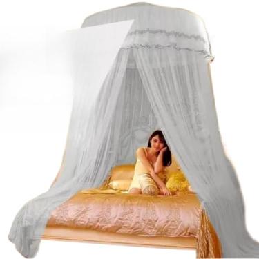 Imagem de Mosquiteiro de Teto Gigante Casal/Queen/King com Abertura Lateral 14m Tela Fina Anti-Inseto(Branco,Gigante c/abertura lateral)