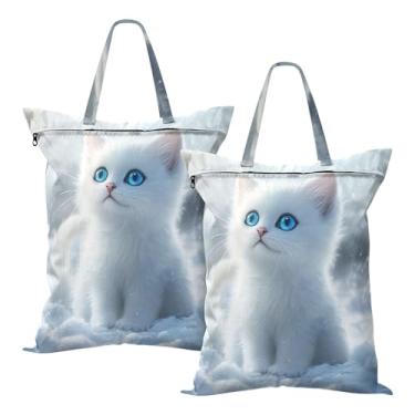 Imagem de SEHANY 2 peças de sacos grandes de lavanderia com alça, à prova d'água, bolsa de roupa para viagem e natação