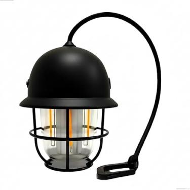 Imagem de Luminária Retrô com Carregamento USB (PRETO)