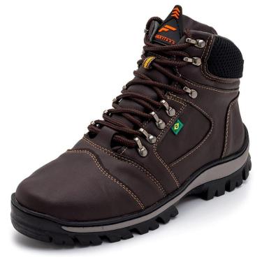 Imagem de Bota Coturno Adventure Trekking Resistente Para Trilhas E Trabalhos Pesados Cafe-Unissex