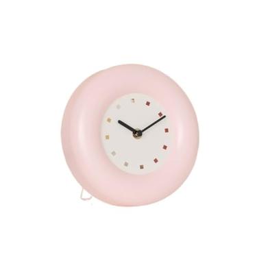 Imagem de Relógio de parede Relógio de parede redondo pequeno e minimalista moderno com decoração mesa silenciosa para decoração de casa(Pink)
