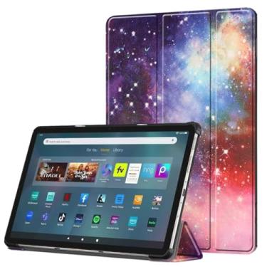 Imagem de Riaour Capa para tablet, capa protetora fina e macia de TPU com suporte magnético inteligente, [dormir/despertar], incompatível com tablets iPad Samsung TCL de 11 polegadas, (galáxia)