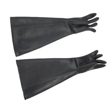 Imagem de AUNMAS Luvas de Jato de Areia, Material Látex, Sensibilidade Tátil Superior, 25,6 Polegadas, para Uso Industrial e Trabalho Manual