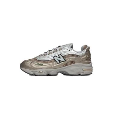 Imagem de New Balance M1000N 1000 Tênis masculino estilo de vida - Pedra árida/prata claro metálico/alpino escuro, Pedra árida/prata claro metálico/verde alpino escuro, 42