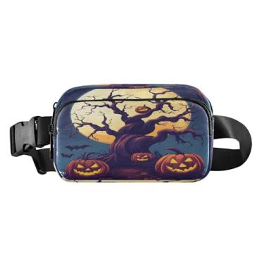 Imagem de CEBUGI Pochetes de caminhada para homens e mulheres, fundo de Halloween, moderno, resistente à água, com cinto ajustável para treino, viagem, corrida