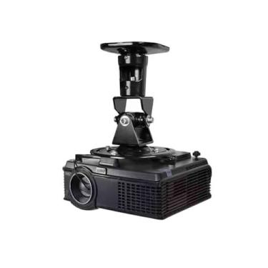 Imagem de uhyOHF Suporte de projetor giratório de projeção suporte de teto suporte de projetor de liga de alumínio suporte portátil para projetor (preto