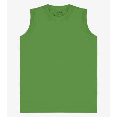 Imagem de Regata Básica Infantil Masculina Rovi Kids Verde, 10, Verde