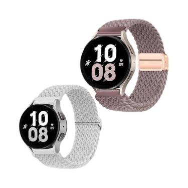 Imagem de Pulseira Magnética 2 Peças Laço Trançado Elástico De Nylon Para Relógi