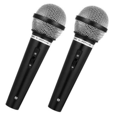 Imagem de Suportes de microfone falsos de plástico preto Dmopipp 2 peças
