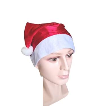 Imagem de Kit 15 Gorro de Papai Noel em Cetim Natalino Adulto Infantil