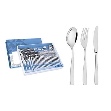 Imagem de Tramontina 66950027 Faqueiro Aço Inox com Faca de Mesa com 101 Peças, Prata