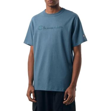 Imagem de Camiseta Champion Bordado Script Twilight Teal-Masculino