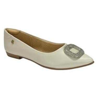 Imagem de Sapatilha Santinelli Stass Bico Fino 1266-701 Off White-Feminino