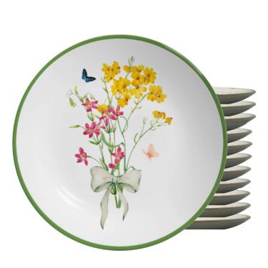 Imagem de Jogo 12 Pratos Sobremesa Coup Jardim Campestre 21cm Cerâmica Alleanza