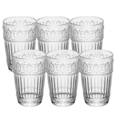 Imagem de Jogo 6 Copo De Cristal Para água Suco Mauve 350ml Transparente Wolff