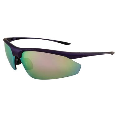 Imagem de Óculos de sol esportivos Epoch 6 com armação roxa de policarbonato e lentes polarizadas super-hidrofóbicas fumê