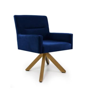 Imagem de Poltrona para Sala de Estar Veludo Giratória Angel Royal