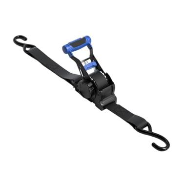 Imagem de Ｂｅｓｇａ Cinta de catraca retrátil automática com ganchos em S para amarração de cargas em reboques de barcos, Azul