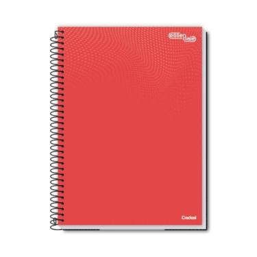 Imagem de Caderno Espiral Pequeno 1/4 200 Folhas Essenciale Credeal Vermelho