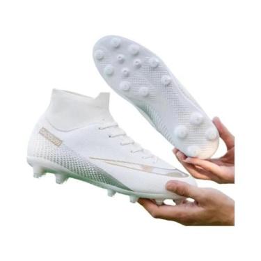 Imagem de Chuteiras De Futebol Premium Unissex De Cano Alto FG TF Com Cravos Lon