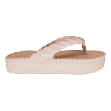 Imagem de Chinelo Nuvem Feminino Plataforma Ortopédico Dedo Leve (Bege, BR, Adulto, Numérico, 36)