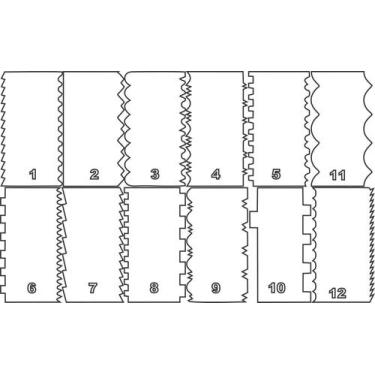 Imagem de Kit com 12 Espátulas em Acrílico 15x8cm P/ modelar bolo - Gráfica Subl