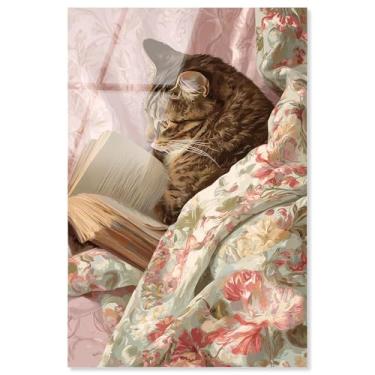 Imagem de Decoração de parede Cat Nap Chapter II impressão acrílica para animais de estimação da Art Remedy, pronto para pendurar, 50 x 76 cm