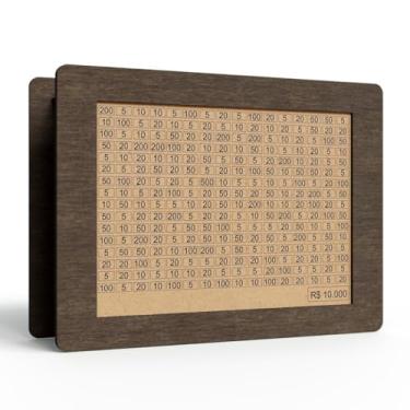 Imagem de Cofre Desafio 10 Mil Mdf Guardar Dinheiro Porta Moedas Caixa De Dinheiro(Marrom)