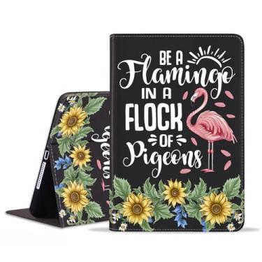 Imagem de BWOOLL Capa para Samsung Galaxy Tab A11 Plus 2025 / A9 Plus 2023 11 polegadas, Be a Flamingo in a Flock Pigeons com citação inspiradora fina e leve de couro PU com suporte para despertar/hibernar