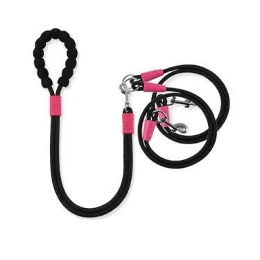 Imagem de TANXIC Coleira dupla para dois cães, coleira dupla para cães com mãos livres, alça acolchoada macia giratória de 360°, coleira de caminhada sem embaraço, corda transversal ajustável para cães pequenos