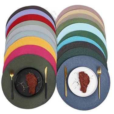 Imagem de Jogo Americano 4 Unidades Redondo Jantar para Mesa Posta, Descanso de Prato (Café)