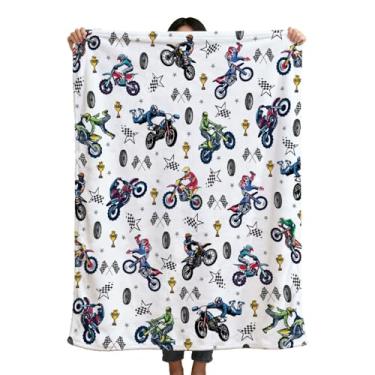 Imagem de Cobertores de bicicleta suja, presentes de bicicleta suja para meninos e homens, mantas de flanela macias e aconchegantes para crianças, colchas leves para sofá de quarto, 127 x 152 cm