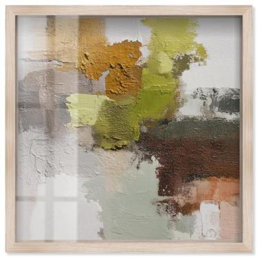 Imagem de Earthy Hues I Shadowbox Print Rustic Wall Art por Art Remedy, moldura loira, 63 x 63 cm