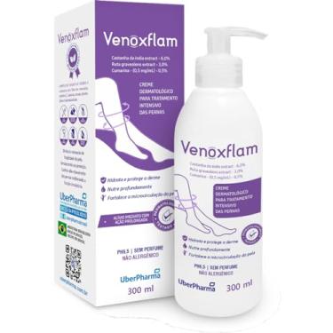 Imagem de Uberpharma venoxflan creme dermatológico p/ tratamento das pernas 300ml