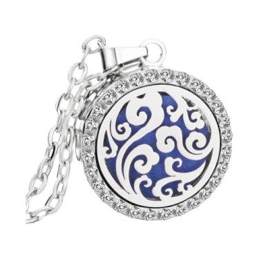 Imagem de Colar Difusor De Óleos Essenciais Com Pingente Árvore Da Vida Em Stras