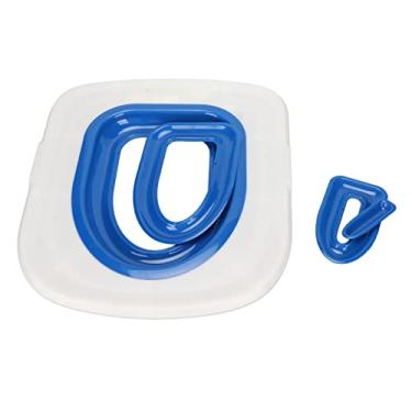 Imagem de Mingzhe Kit de Treinamento de Banheiro para Gatos Treinador Banheiro para Gatos Universal Ecológico Animais Estimação (Bandeja Branca, 1 Suporte Interno Azul)