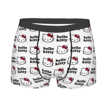 Imagem de Cuecas Boxer Masculinas Hello Kitty Confortáveis Com Estampa Sanrio, B