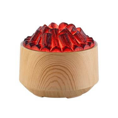 Imagem de Difusor de óleo essencial, difusor de aromaterapia de grão de madeira de 300 ml, umidificador de névoa fria de 7 cores com temporizador e função de desligamento automático (grão de madeira clara)