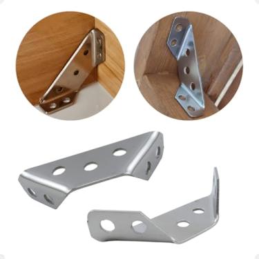 Imagem de Conector Aço Inox Cantoneira Universal Móveis