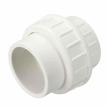 Imagem de DTGN 6 peças de encaixe de tubulação de união de PVC de 5 cm, SCH40 (soquete x soquete) Adaptador de acoplamento de união deslizante de PVC para conexão de tubo, extensão de mangueira, branco