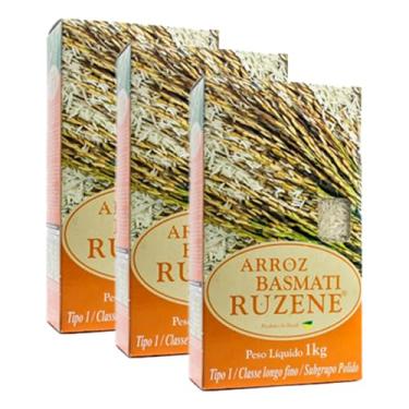 Imagem de Kit 3X: Arroz Basmati Longo Ruzene 1kg