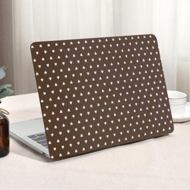 Imagem de Seorsok Compatível com MacBook Pro de 13 polegadas M2 2023, 2022, 2021-2016, A2338, M1, A2251, A2289, A2159, A1989, A1708, A1706, Capa rígida de couro e capa de teclado, marrom escuro