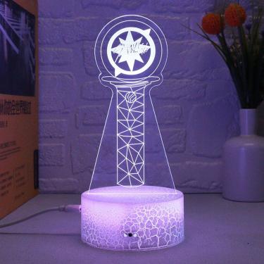 Imagem de Luz noturna 3D Stray Kids Idol Singer LED para quarto infantil