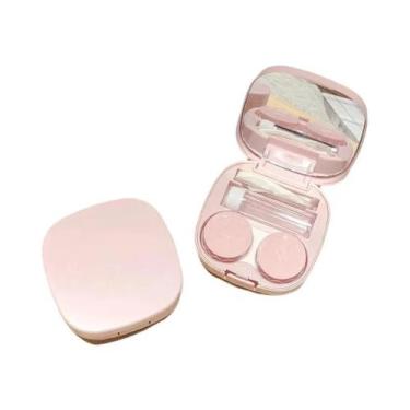 Imagem de Estojo Mini Coração Para Lentes De Contato Com Espelho, Adorável Organ