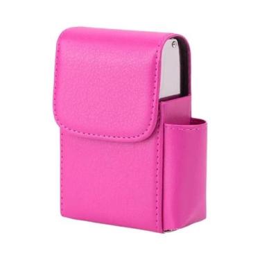 Imagem de Estojo De Couro Impermeável Para Cigarros Com Isqueiro, Bolsa Organiza