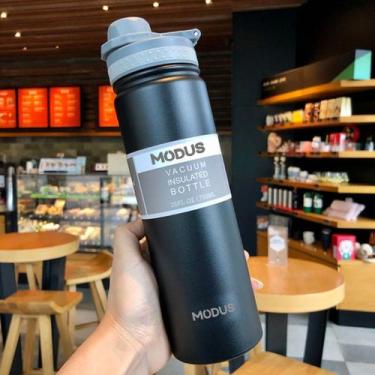 Imagem de Garrafa Térmica Café Suco Água Academia Passeio Camping Caminhada Aço 