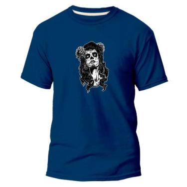Imagem de  Camiseta Basica Algodão Premium Estampa Digital La Catrina - Pavesi, 