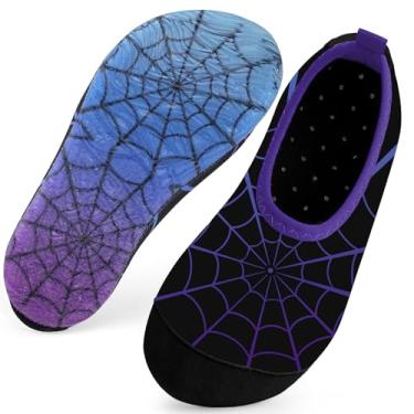 Imagem de Meias aquáticas infantis para atividades ao ar livre, secagem rápida, descalço para crianças, esportes, praia, natação, surfe, Preto, roxo, 31-31.5