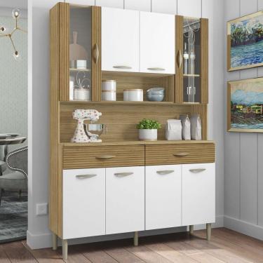 Imagem de Armário De Cozinha 8 Portas 2 Gavetas Golden Kits Paraná Freijó/Supremo