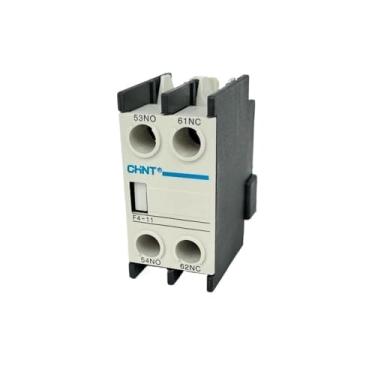 Imagem de 1 bloco de contato auxiliar de contator CA F4-02 2NC F4-20 2NO F4-11 1NO+1NC Contato auxiliar LA1-DN (Cor: F4-02 2NC)